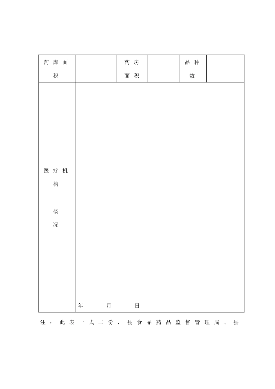 创建医疗机构规范药房申请表_第2页