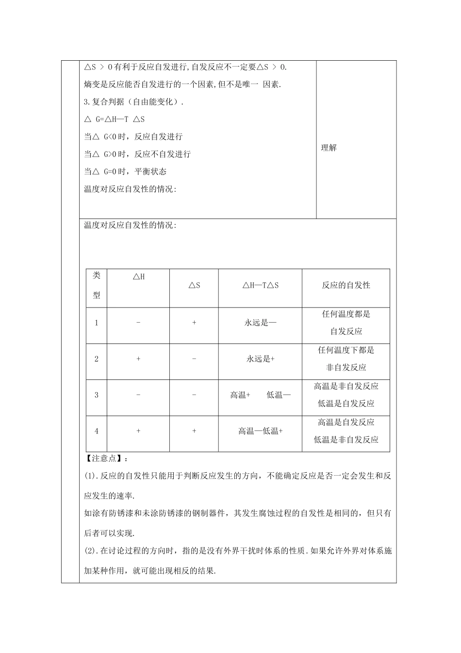 高中化学 专题2 化学反应速率与化学平衡 2.2 化学反应的方向和限度（第1课时）判断化学反应方向的依据教案 苏教版选修4-苏教版高二选修4化学教案_第3页