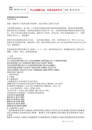 包装纸材介绍