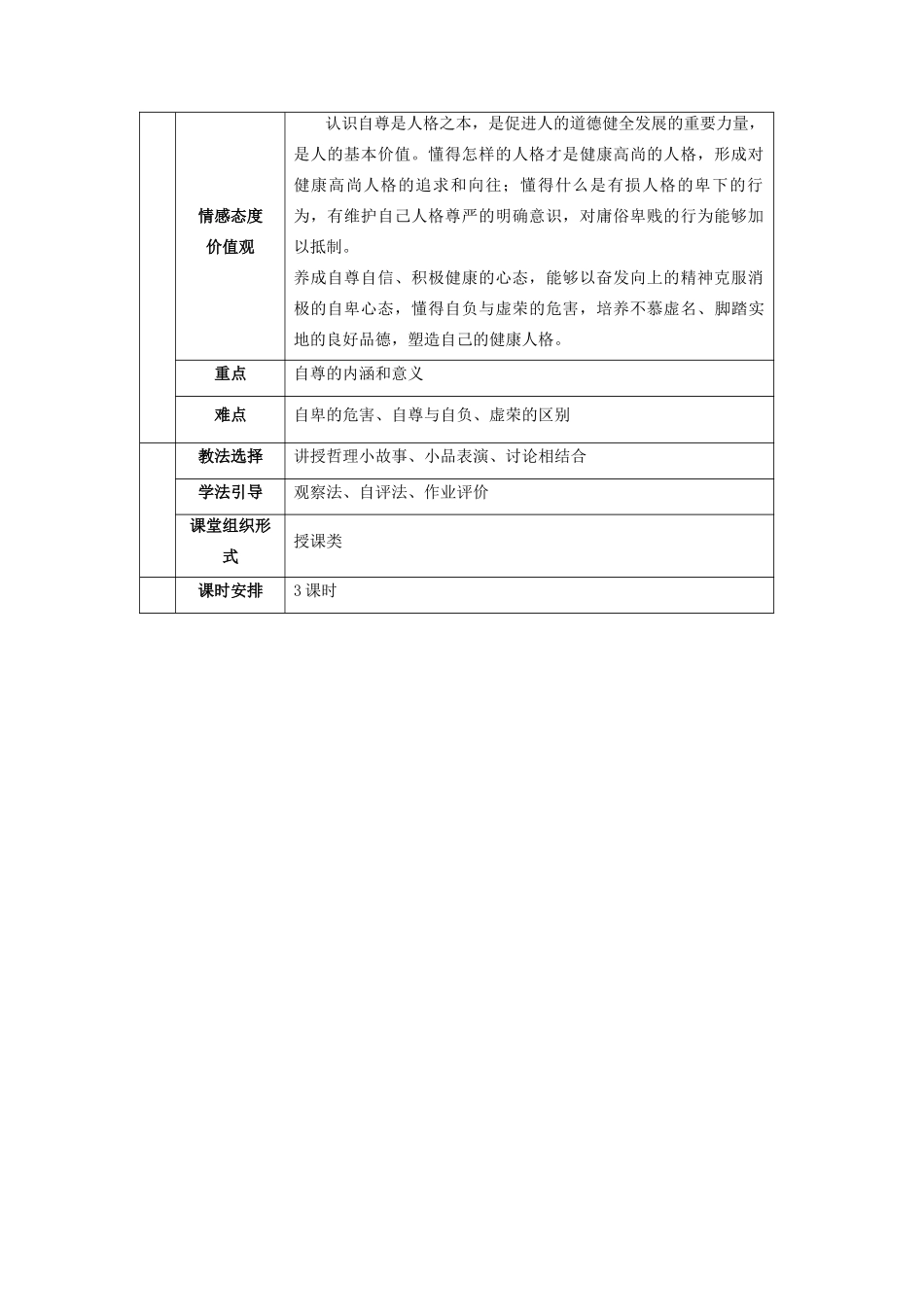 八年级政治 第一单元 塑造自我 全单元教案粤教版_第2页