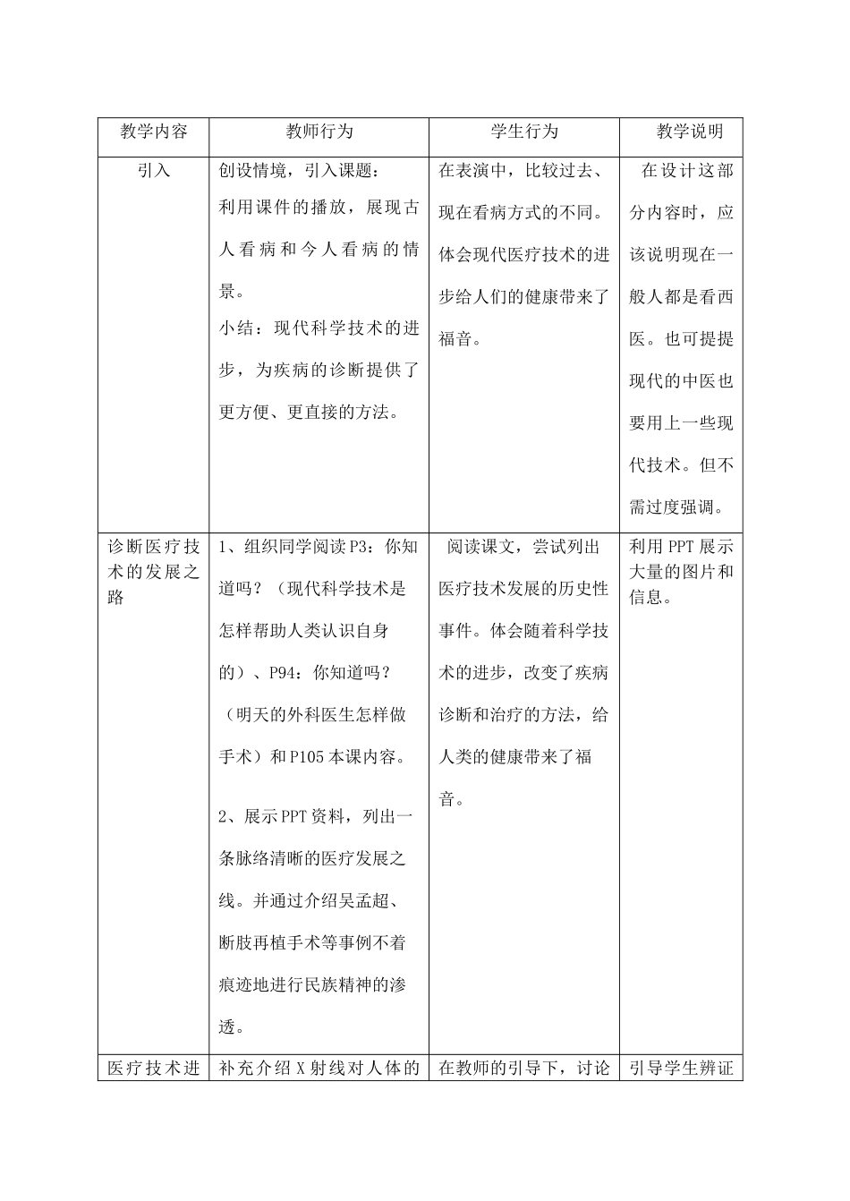 八年级生物上册 第3章 健康与疾病 第3节 医药常识与医疗技术（第3课时）同步教案 沪教版-沪教版初中八年级上册生物教案_第2页
