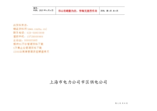 上海市电力公司本部专职行为规范考评表