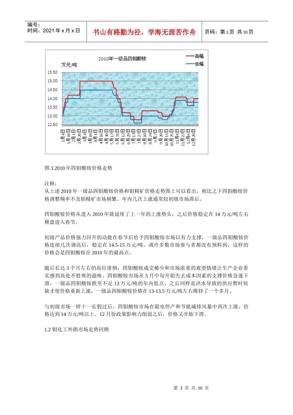 XXXX年钼化工市场年评_第3页