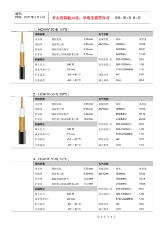 1、HCAHY-50-5(14″S)结构参数电气性能
