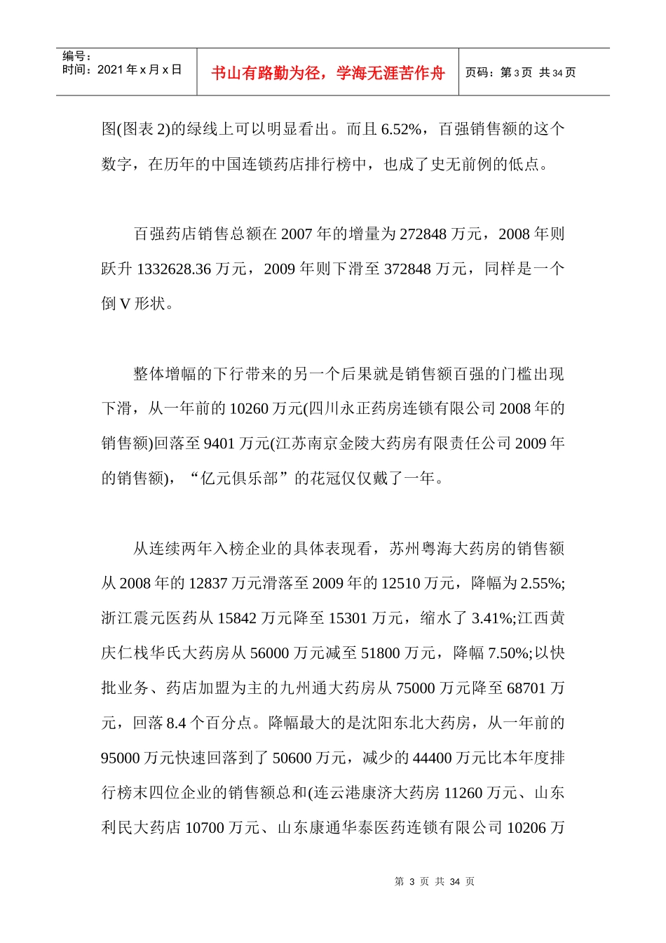 中国连锁药店排行榜解析_第3页