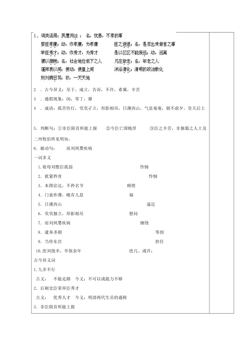 高中语文 古文复习教案 苏教版必修5-苏教版高二必修5语文教案_第2页