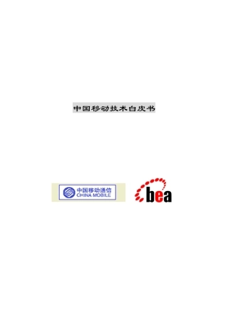 中国移动通信公司技术白皮书