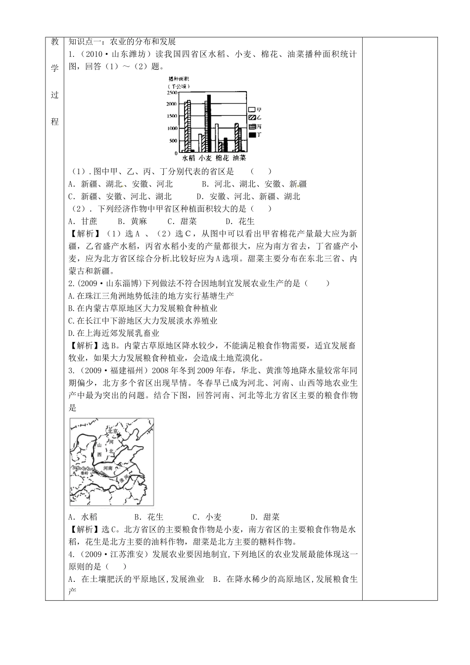 湖南省茶陵县世纪星实验学校八年级地理下册 复习课教案 新人教版_第2页