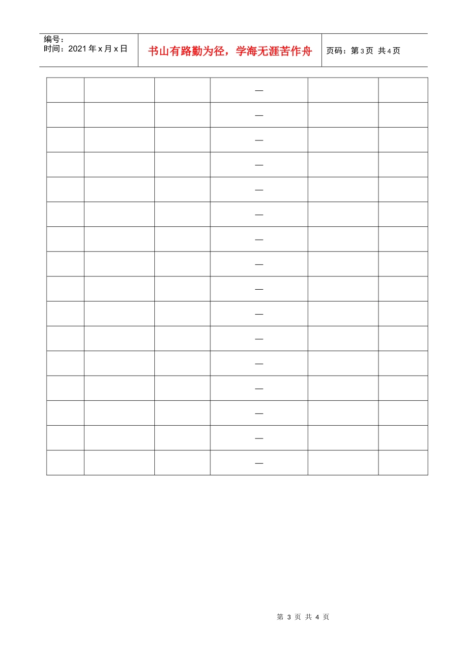【房地产】灭火器分布情况登记表_第3页