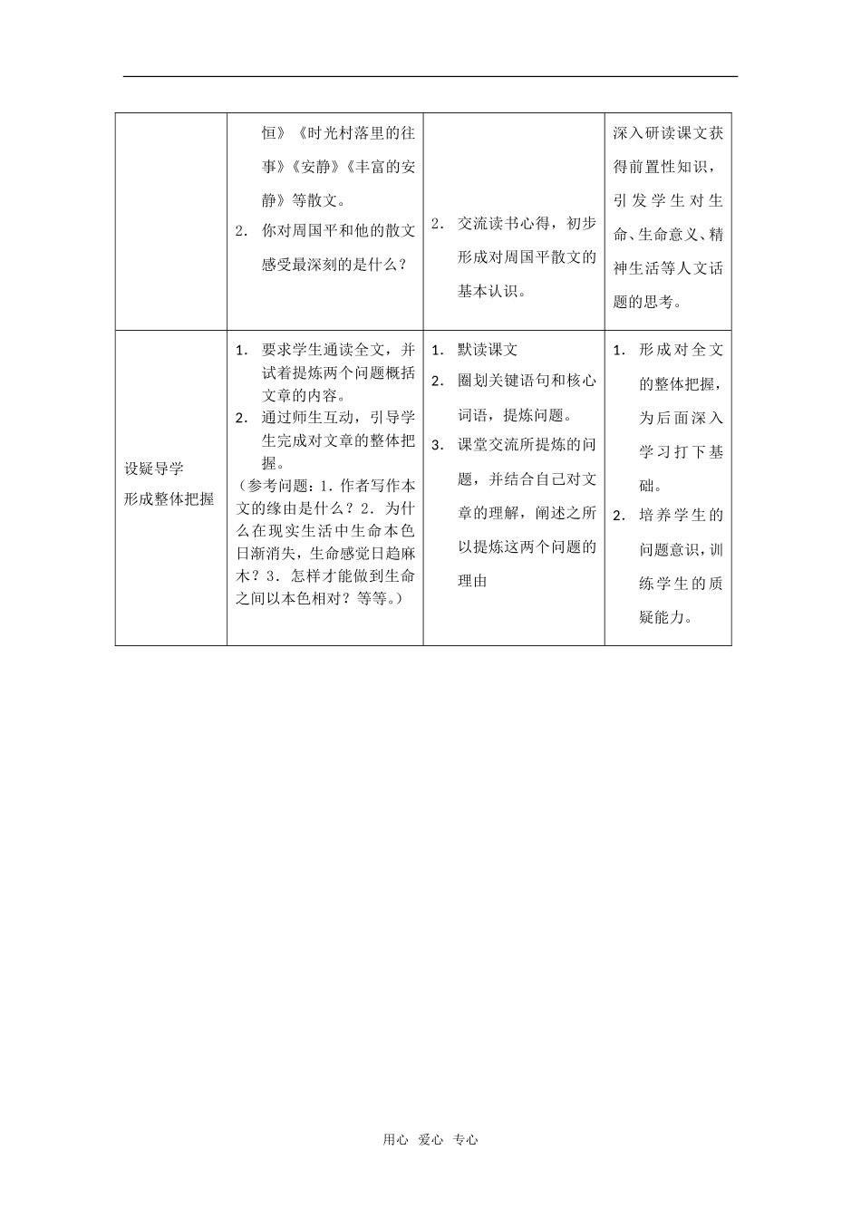 高中语文：第一册《生命本来没有名字》教案沪教版_第2页