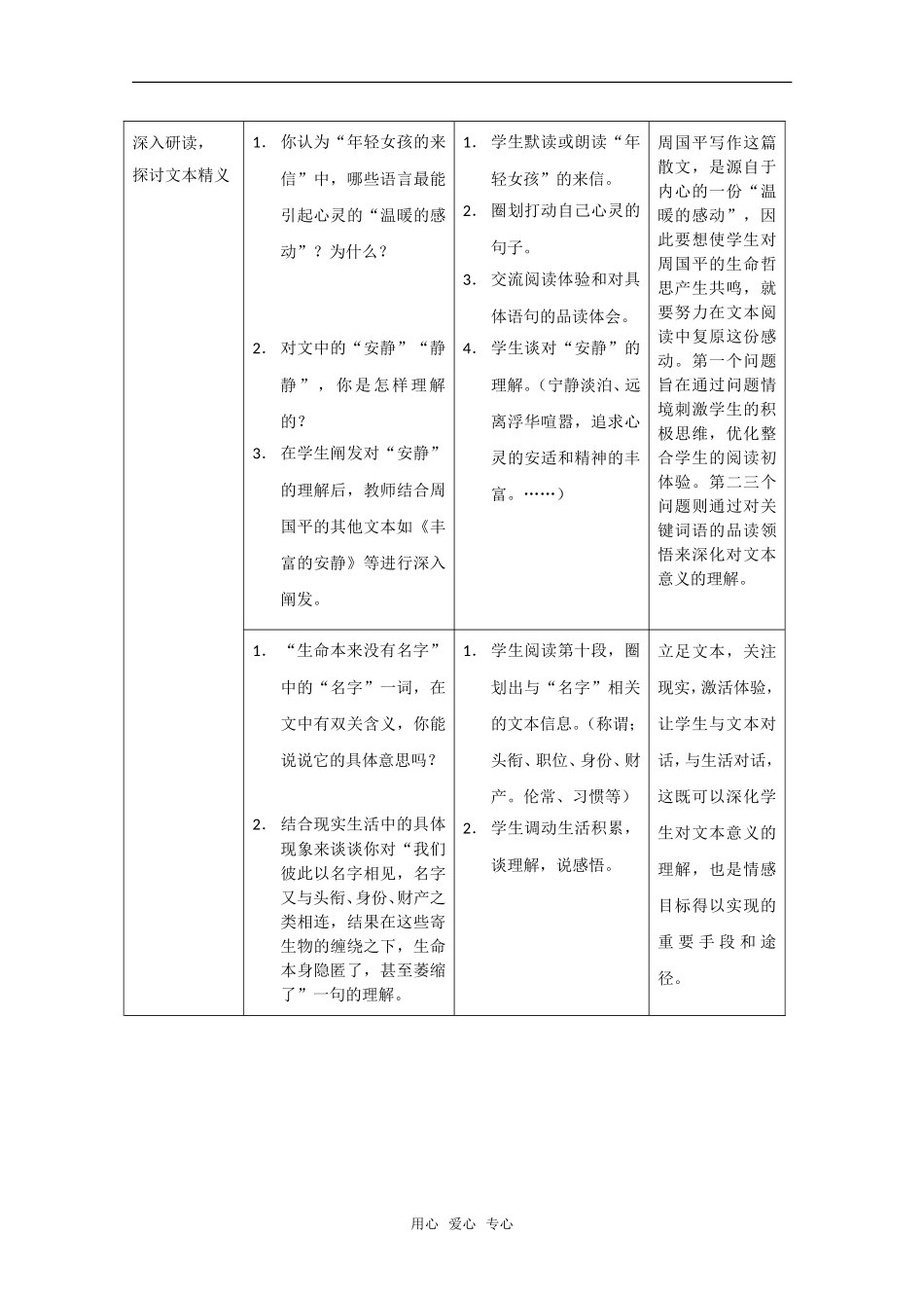 高中语文：第一册《生命本来没有名字》教案沪教版_第3页