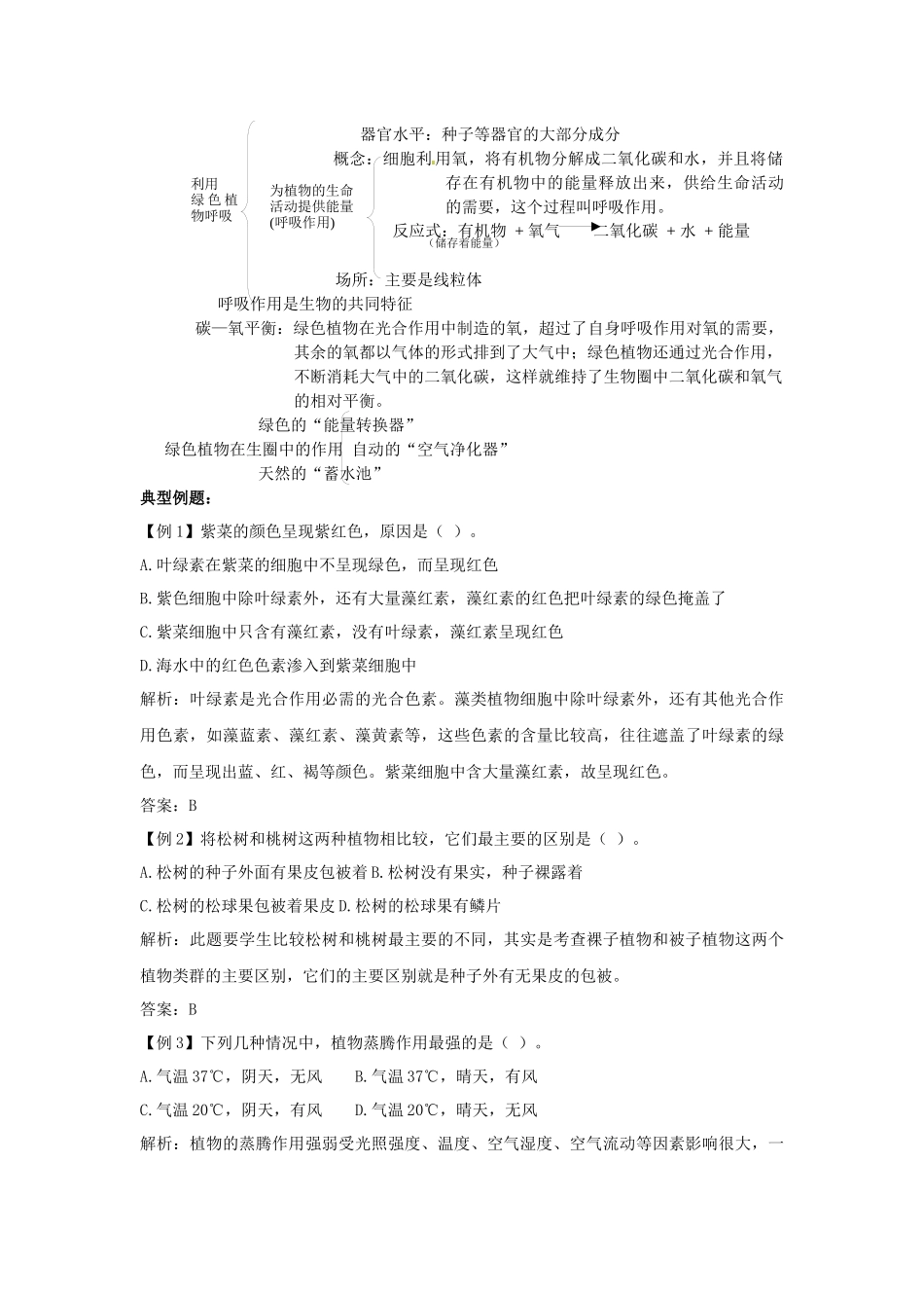 初中生物 绿色植物_第2页