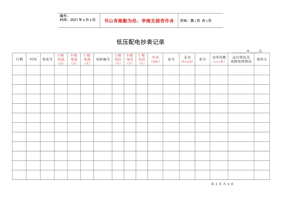 QR-PNJ-751-GC02-02-04供配电抄表记录（修改印刷）_第2页
