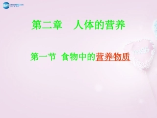 湖南省长沙市长郡芙蓉中学七年级生物下册《4.2.1 食物中的营养物质》课件 新人教版