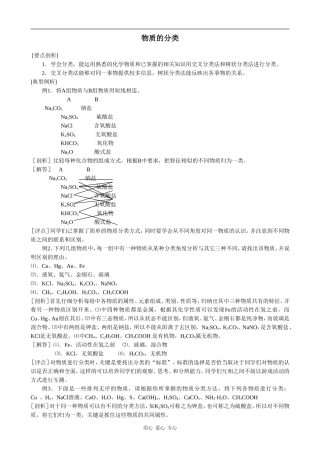 高中化学物质的分类(2)新人教版必修一