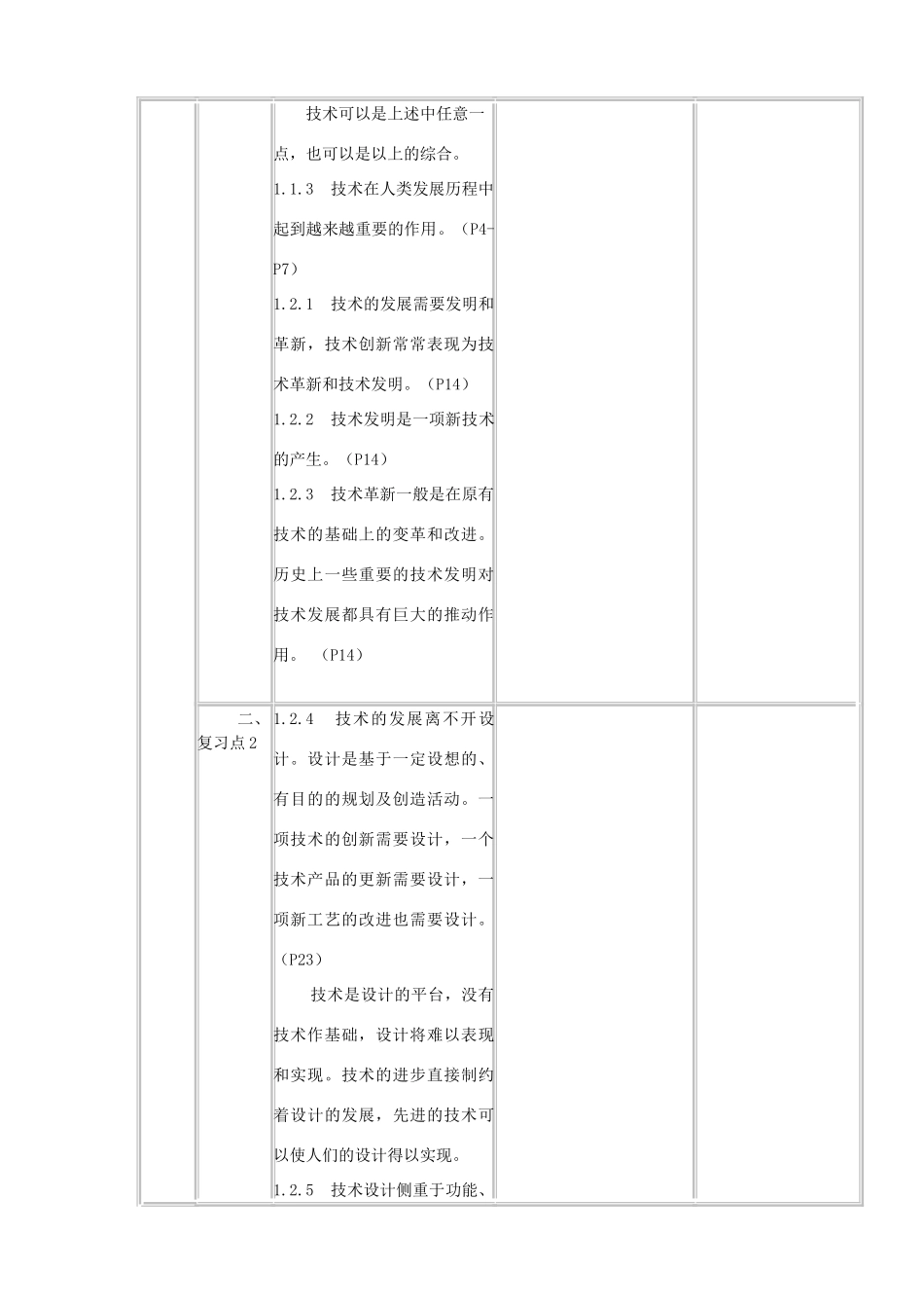 高中通用技术下学期第12周《期末总复习》教学设计-人教版高中全册通用技术教案_第3页