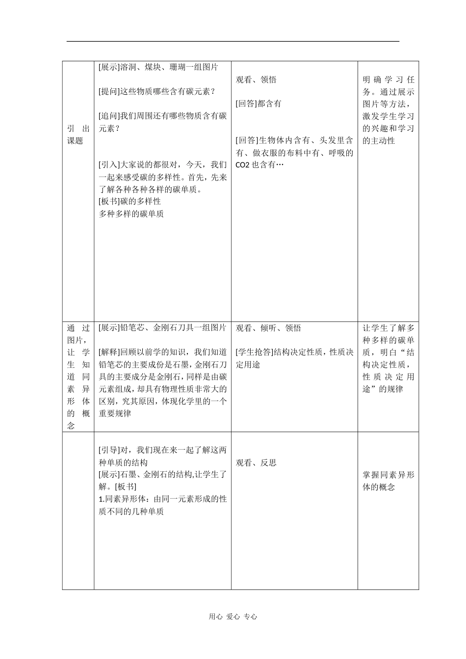 高中化学：3.1《碳的多样性》教案鲁科版必修1_第2页