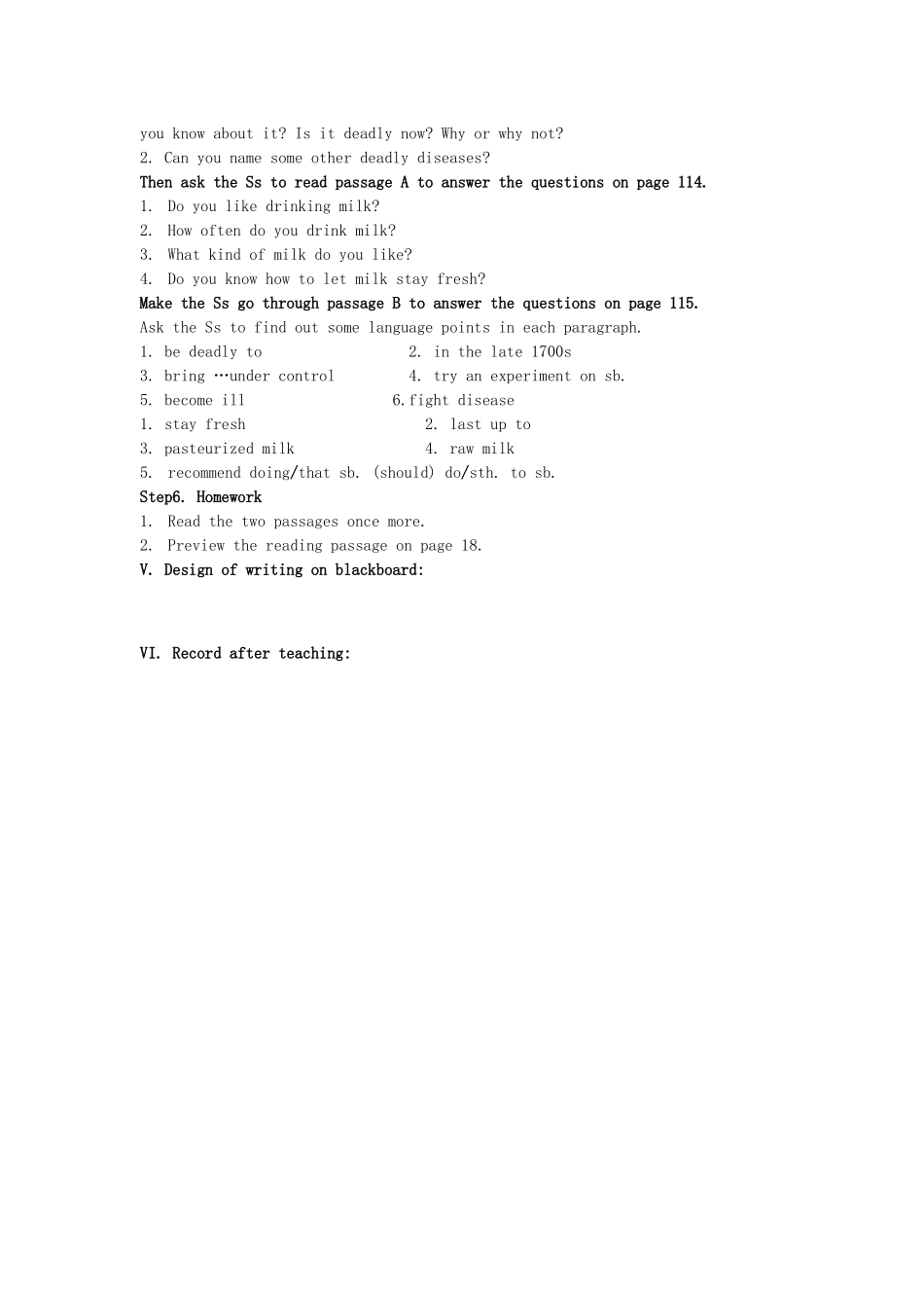 高中英语 Unit 2 Fit for life Period 1 Welcome to the unit教案 牛津译林版选修7_第2页