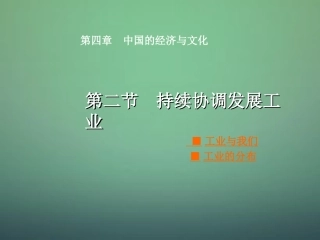 八年级地理上册 4.2 持续协调发展工业（第1课时）课件 （新版）商务星球版
