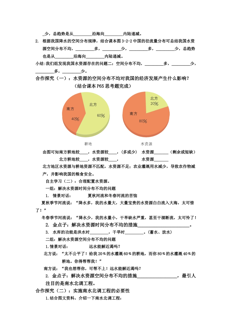 八年级地理上册 第3章第2节 节约与保护水资源学案（无答案）（新版）商务星球版_第2页