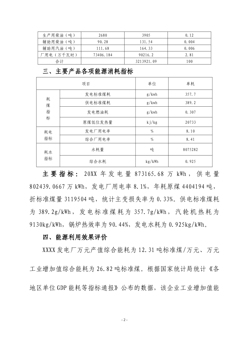 xxxx发电厂能源审计案例_第3页