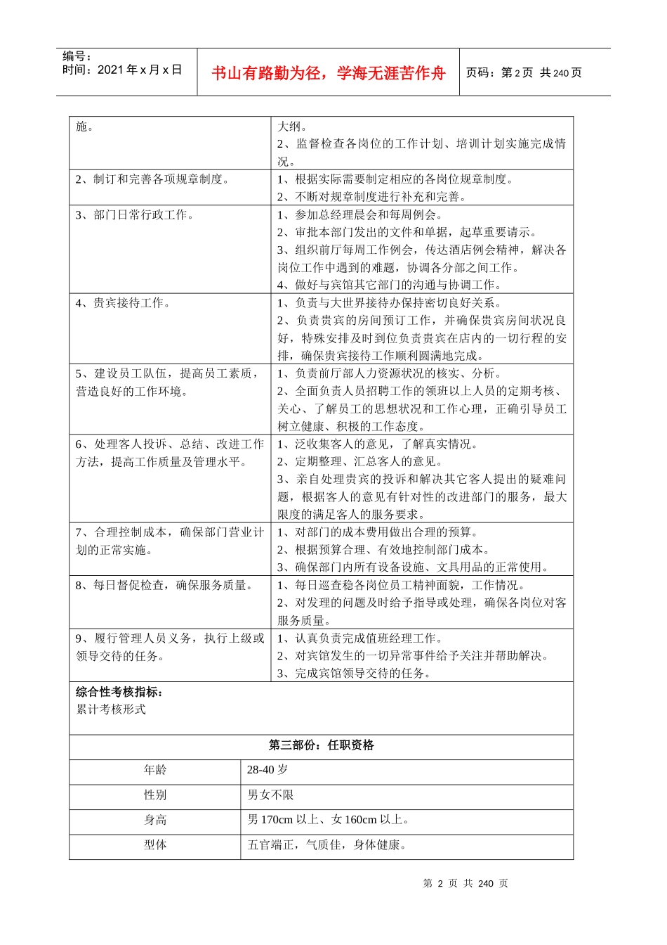 五星级酒店前台标准操作程序(整套)_第2页