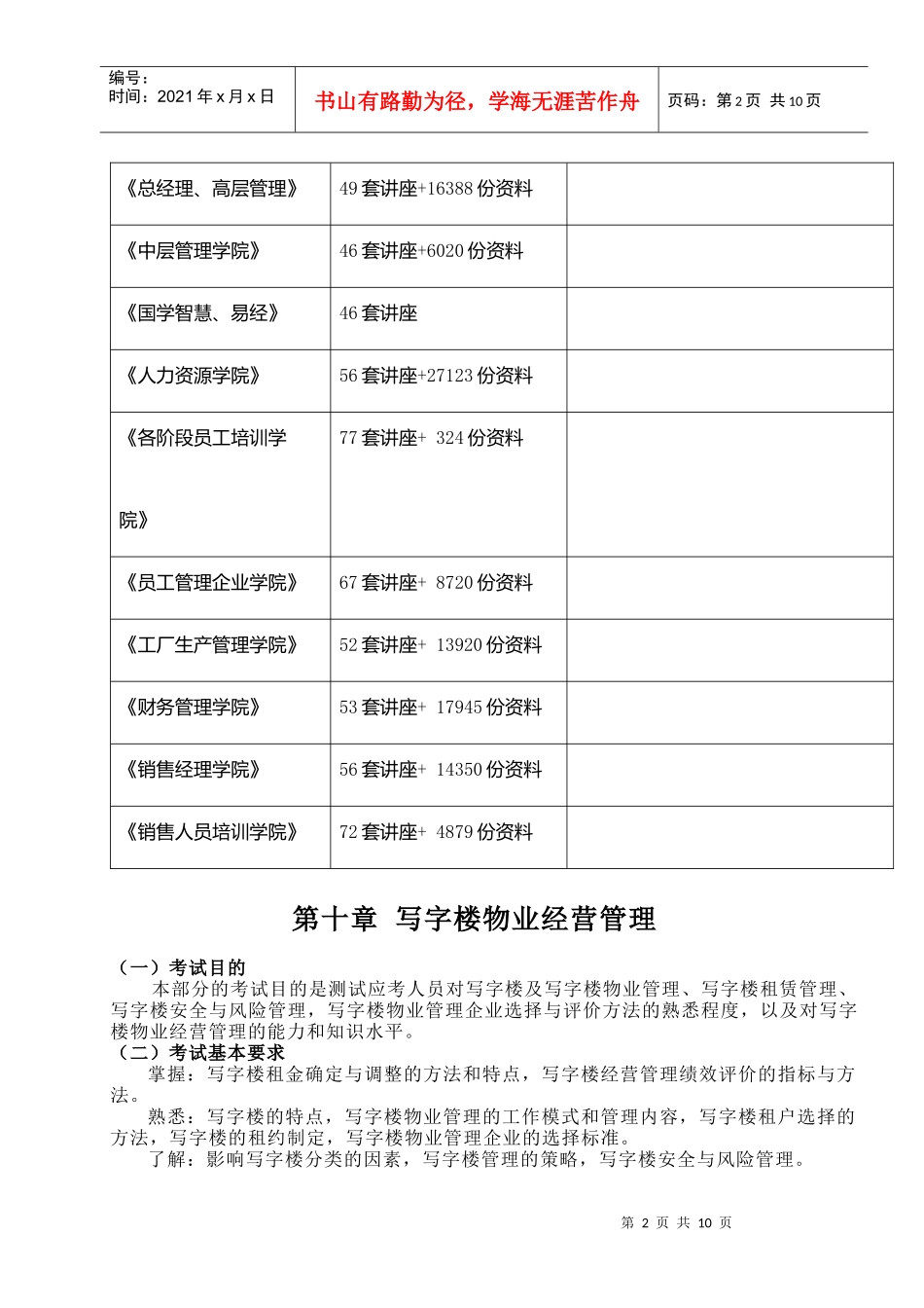 写字楼物业经营管理_第2页