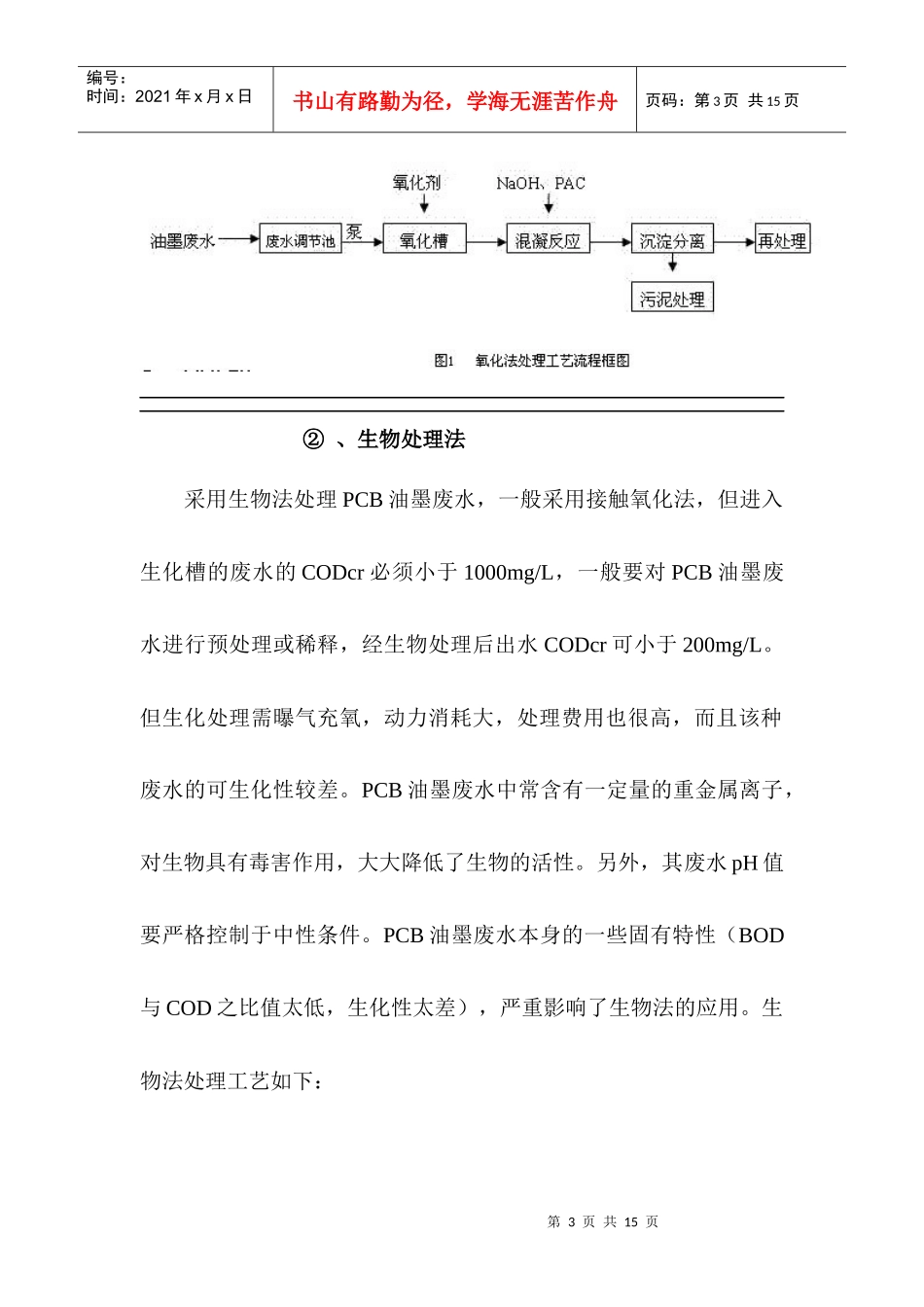 PCB油墨废水处理工艺研究与工程实践_第3页