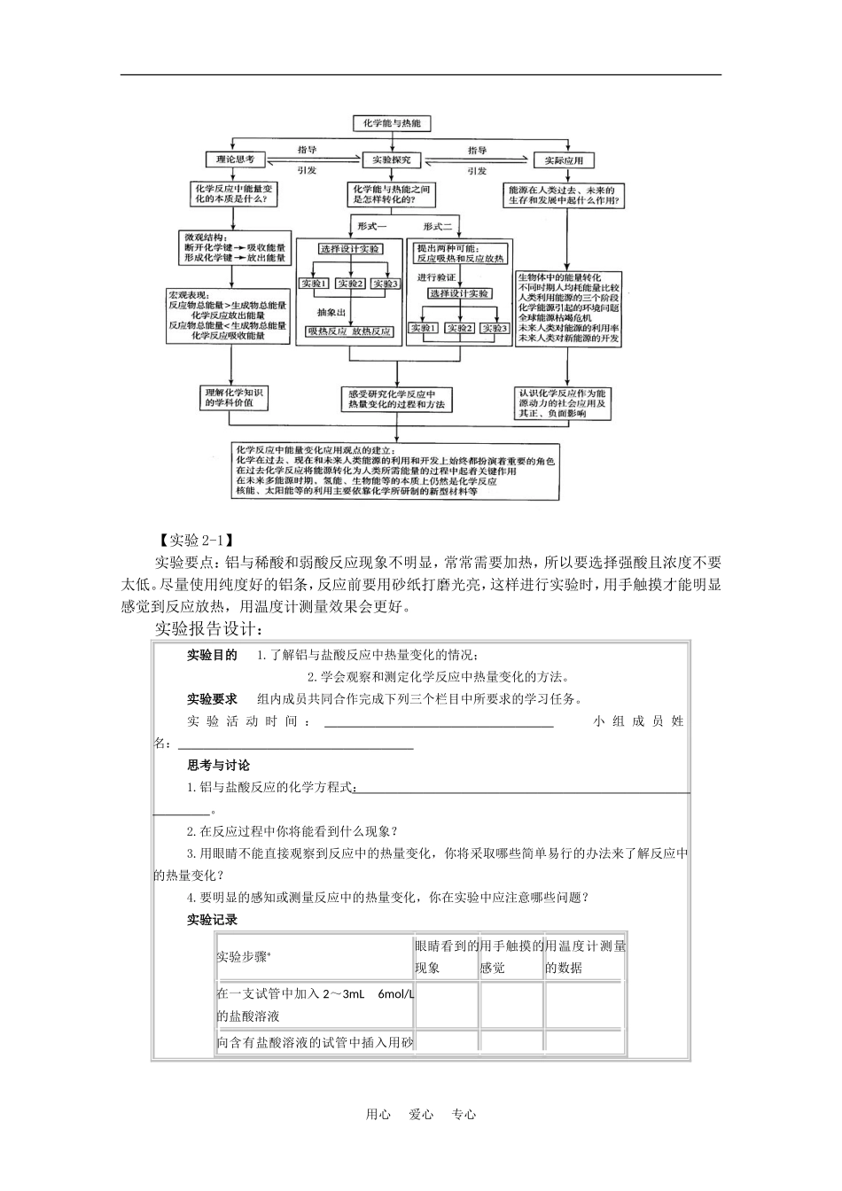 高中化学：2.1《化学能与热能》教案（3）（新人教版必修2）_第3页