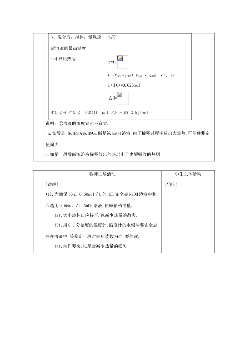 高中化学 专题1 化学反应与能量变化 1.1 化学反应中的热效应（第2课时）反应热的种类和测量教案 苏教版选修4-苏教版高二选修4化学教案_第3页