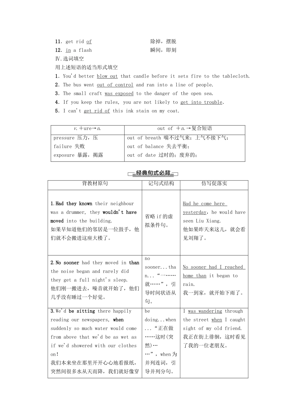高中英语 Unit 23 Conflict Section Ⅱ Language Points（Ⅰ）（Warm-up  Lesson 1）教案（含解析）北师大版选修8-北师大版高二选修8英语教案_第2页