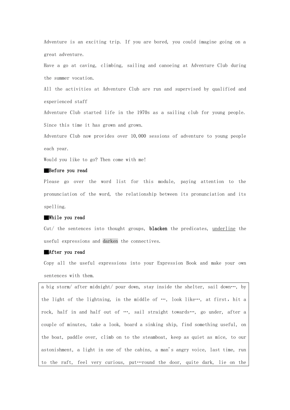 高中英语 Module3 Adventure in Literature and the Cinema教案 外研版必修5-外研版高二必修5英语教案_第2页