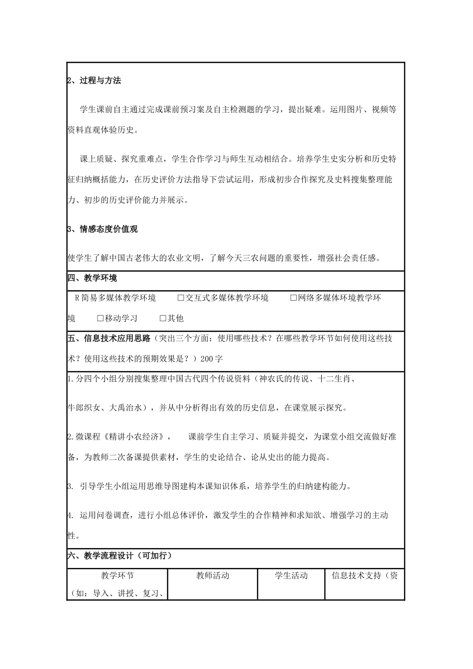 高中历史 第1课 精耕细作农业生产模式的形成教案6 岳麓版必修2-岳麓版高一必修2历史教案_第2页