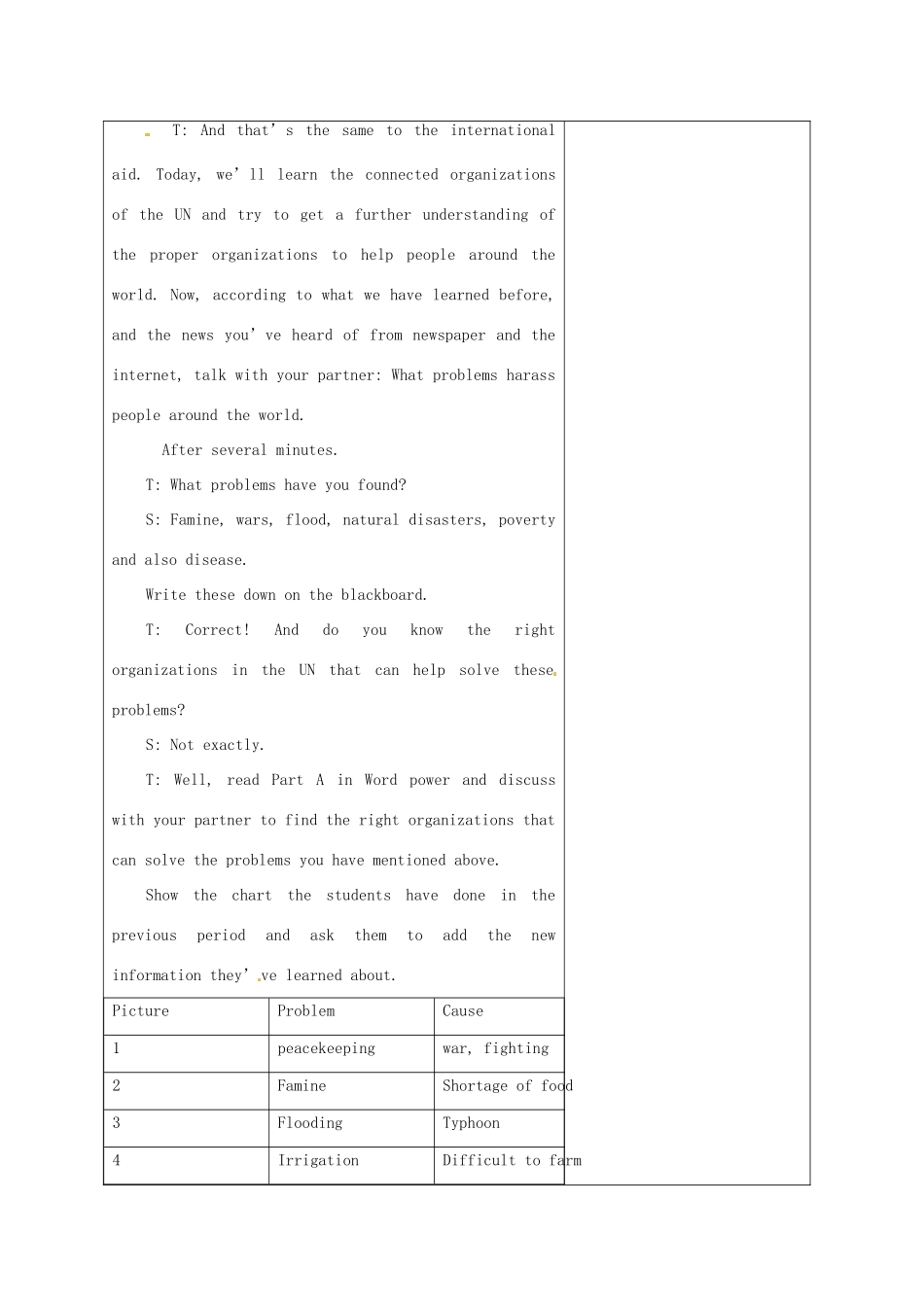 高中英语 Unit4 Helping people around the world word power教案 译林牛津版选修6-牛津版高二选修6英语教案_第2页