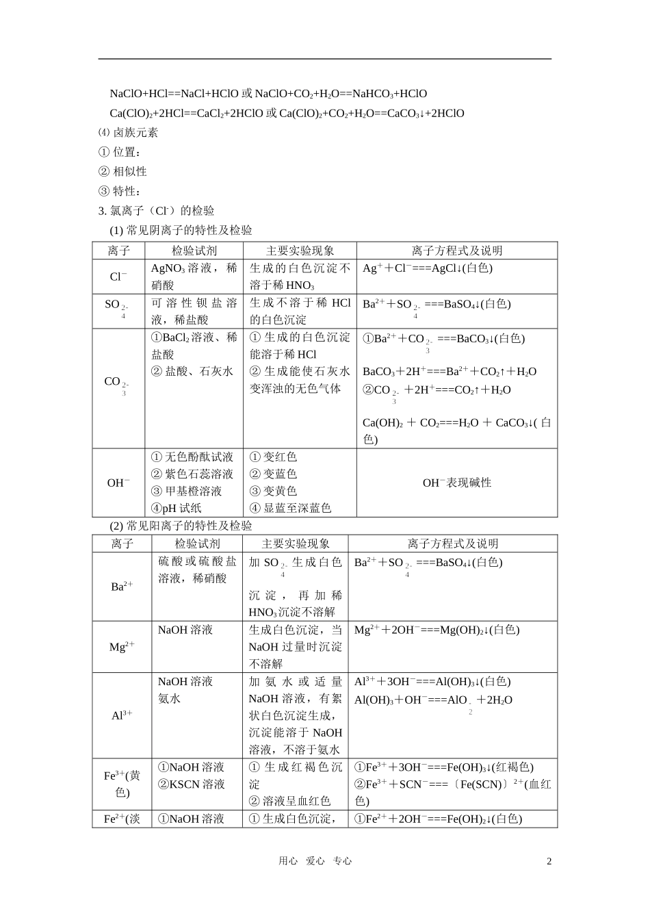 高中化学 第四章 第二节富集在海水中的元素-氯教案 新人教版必修1_第2页