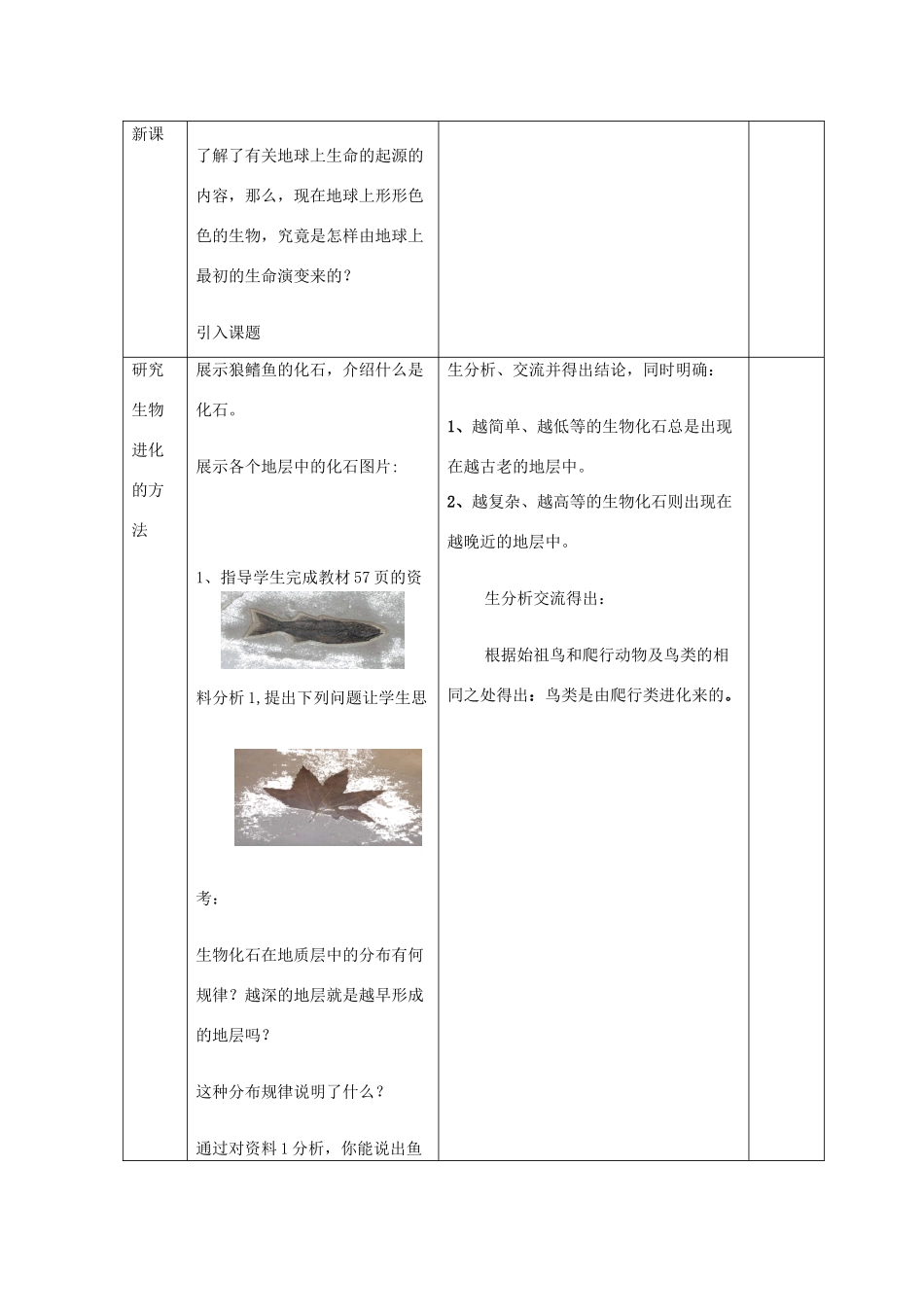 八年级生物下册 7.3.2 生物进化的历程教案4 （新版）新人教版_第2页