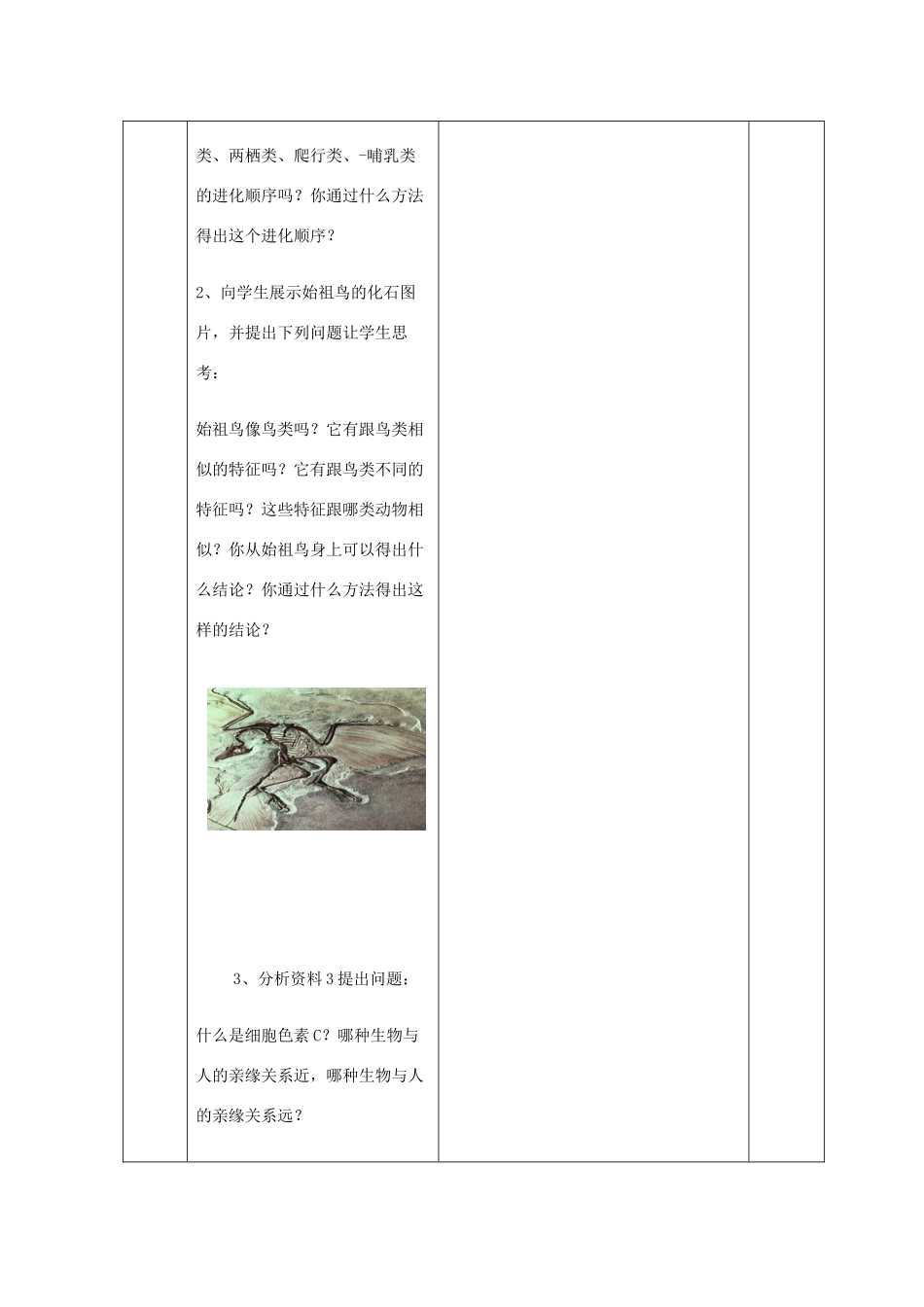 八年级生物下册 7.3.2 生物进化的历程教案4 （新版）新人教版_第3页