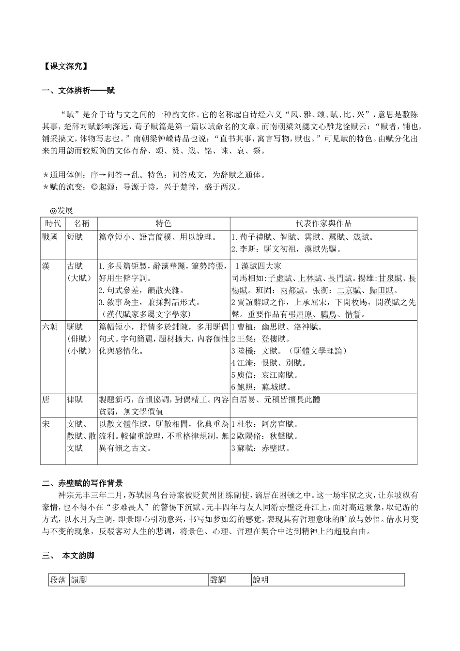 高中语文：1.2《赤壁赋》教案（5）北京版08版必修4_第3页