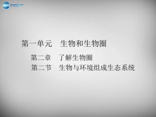 安徽省长丰县下塘实验中学七年级生物上册《1.2.2 生物与环境组成生态系统》课件 （新版）新人教版