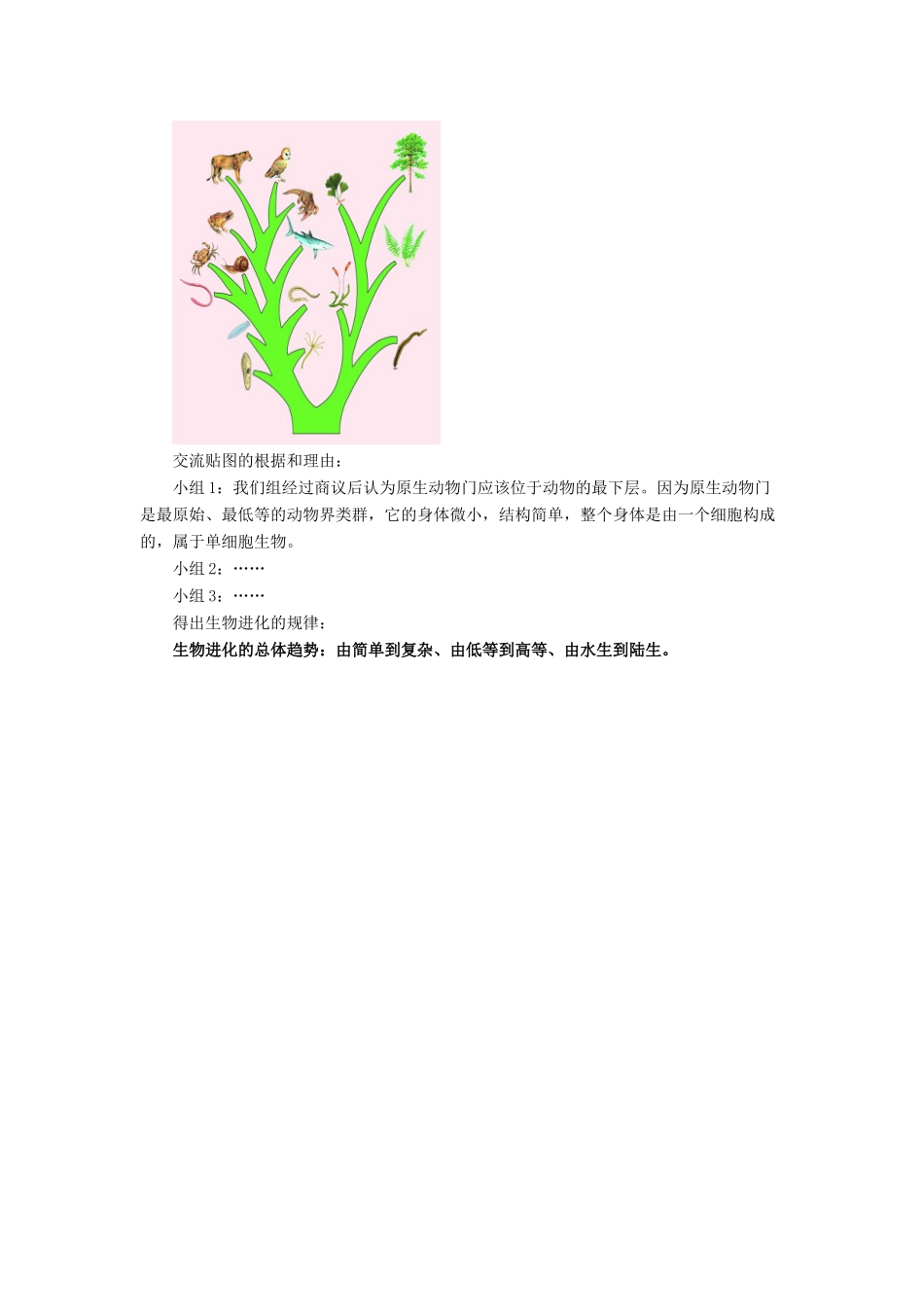 八年级生物下册 第21章 第二节 生物的进化教案1 （新版）北师大版_第3页