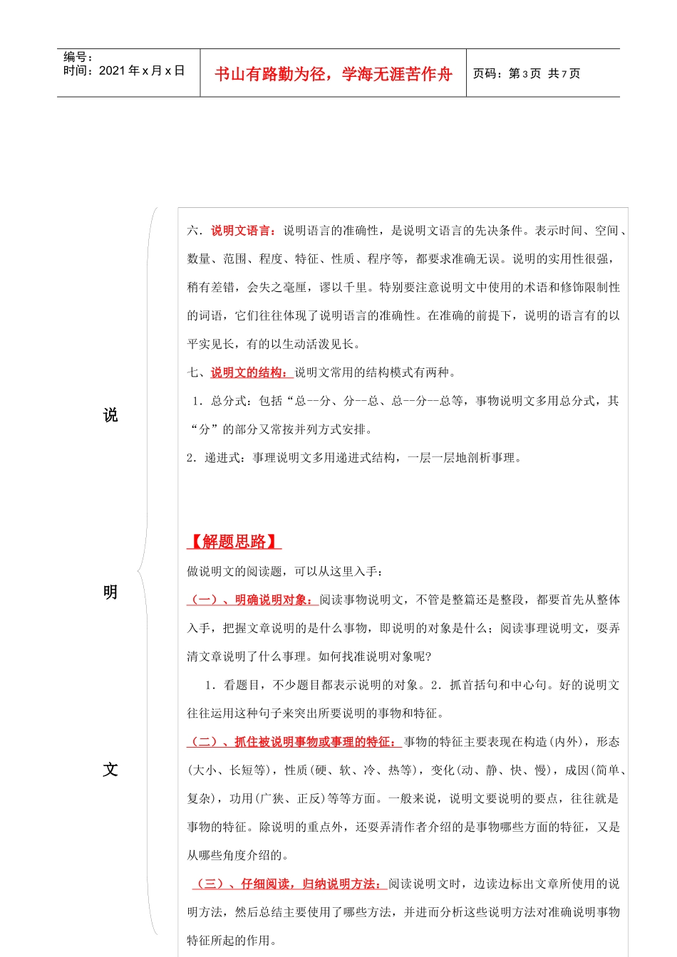 初中阶段各文体知识网络图_第3页