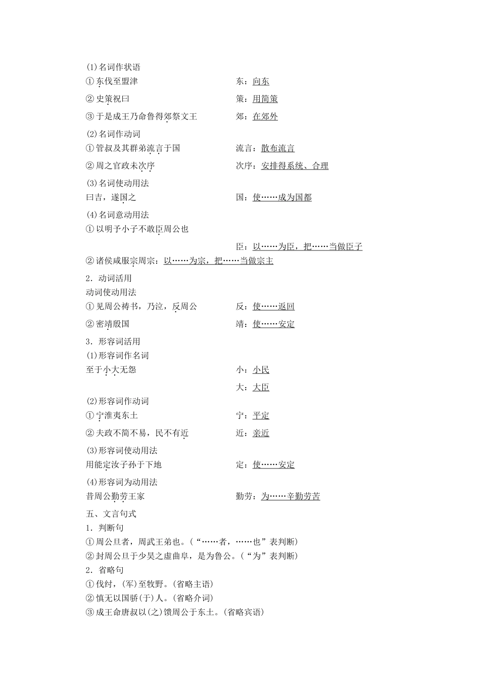 高中语文 专题二 第4课 鲁周公世家讲义 苏教版选修《史记》选读-苏教版高二选修语文教案_第3页