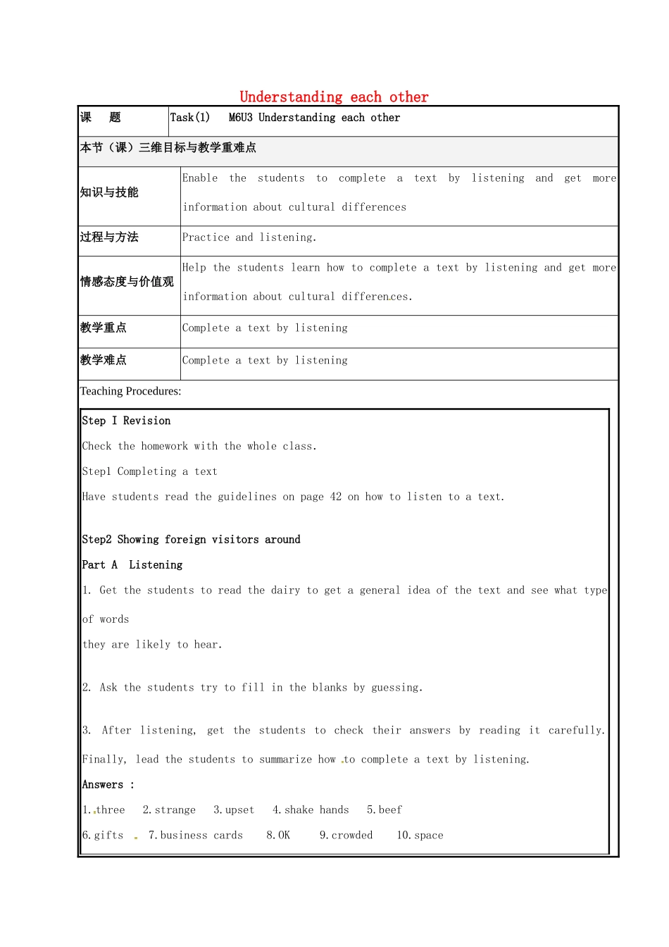 高中英语 Unit3 Task教案1 牛津译林版选修6-牛津版高二选修6英语教案_第1页