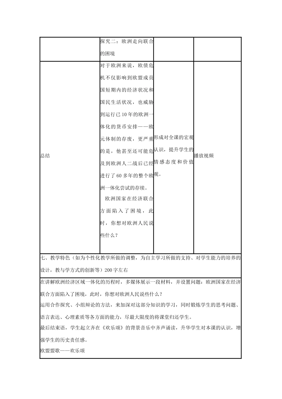 高中历史 第24课 欧洲的经济区域一体化教案6 岳麓版必修2-岳麓版高一必修2历史教案_第3页