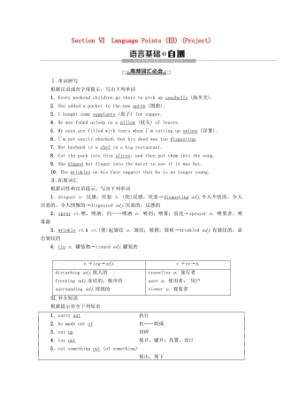 高中英语 Unit 3 The world of colours and light Section Ⅵ Language Points（Ⅲ）（Project）教案（含解析）牛津译林版选修8-牛津版高二选修8英语教案