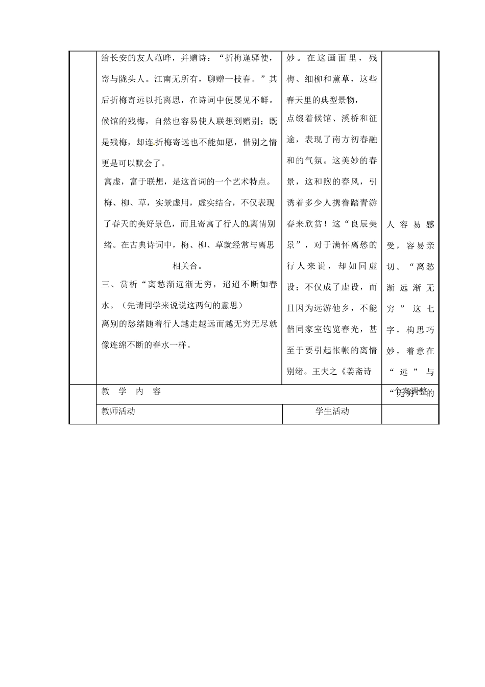 高中语文 专题八 踏莎行教案2 苏教版选修《唐诗宋词选读》-苏教版高二《唐诗宋词选读》语文教案_第2页