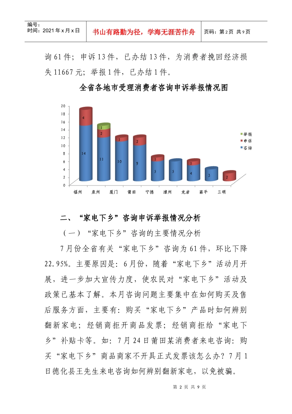 七月份涉家电下乡咨询申诉举报情况分析_第2页
