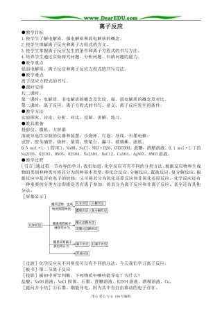 高中化学旧人教第一册必修离子反应