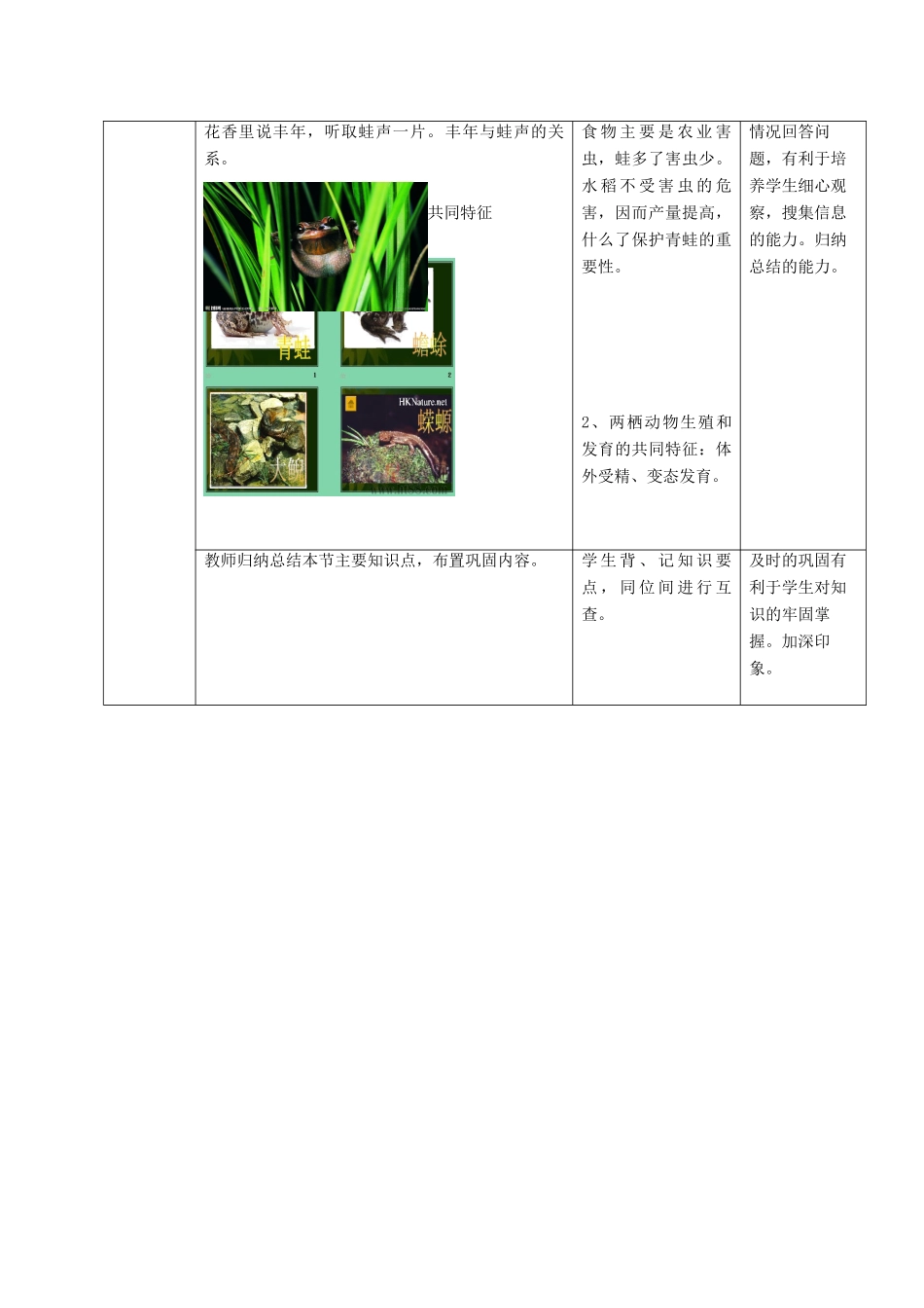 八年级生物上册 4.2.2《两栖动物的生殖和发育》教案1（新版）济南版-（新版）济南版初中八年级上册生物教案_第3页