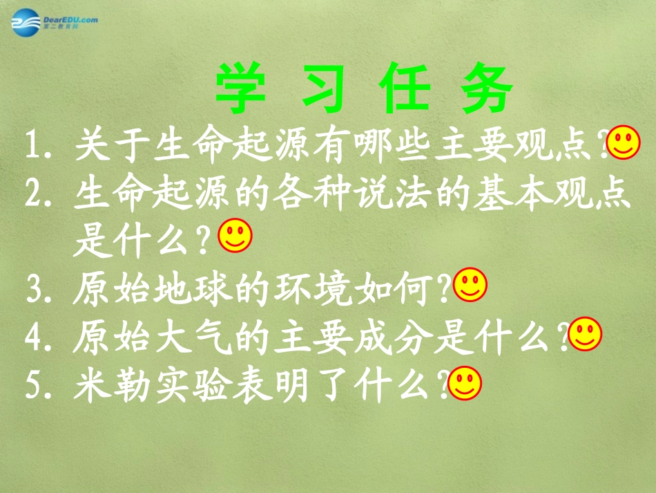 八年级生物下册 第21章 第一节 生命的起源课件2 （新版）北师大版_第2页